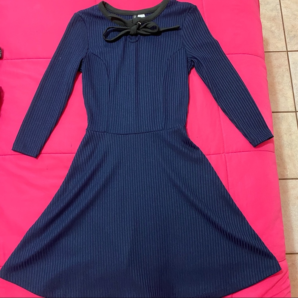 Navy Blue Skater Dress
